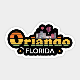 Orlando Florida Skyline Design Sticker